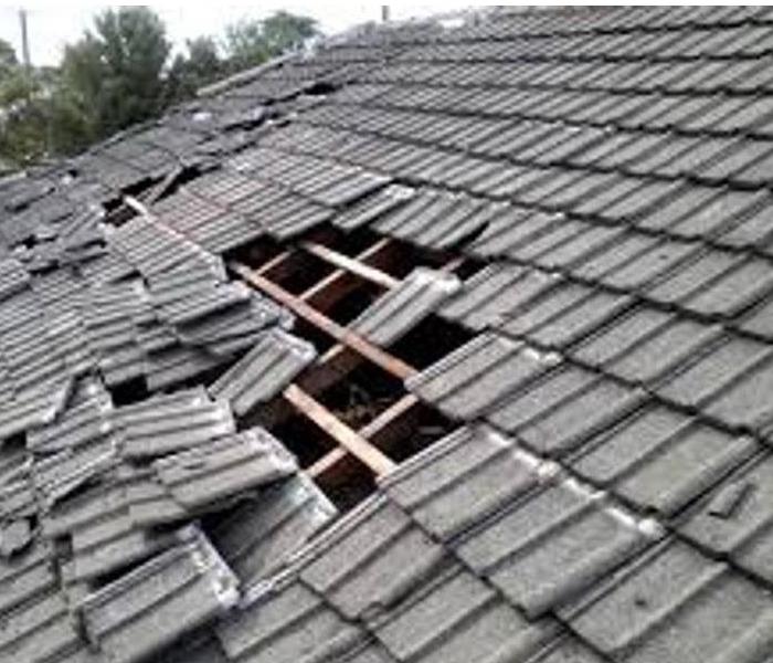 storm damaged roof